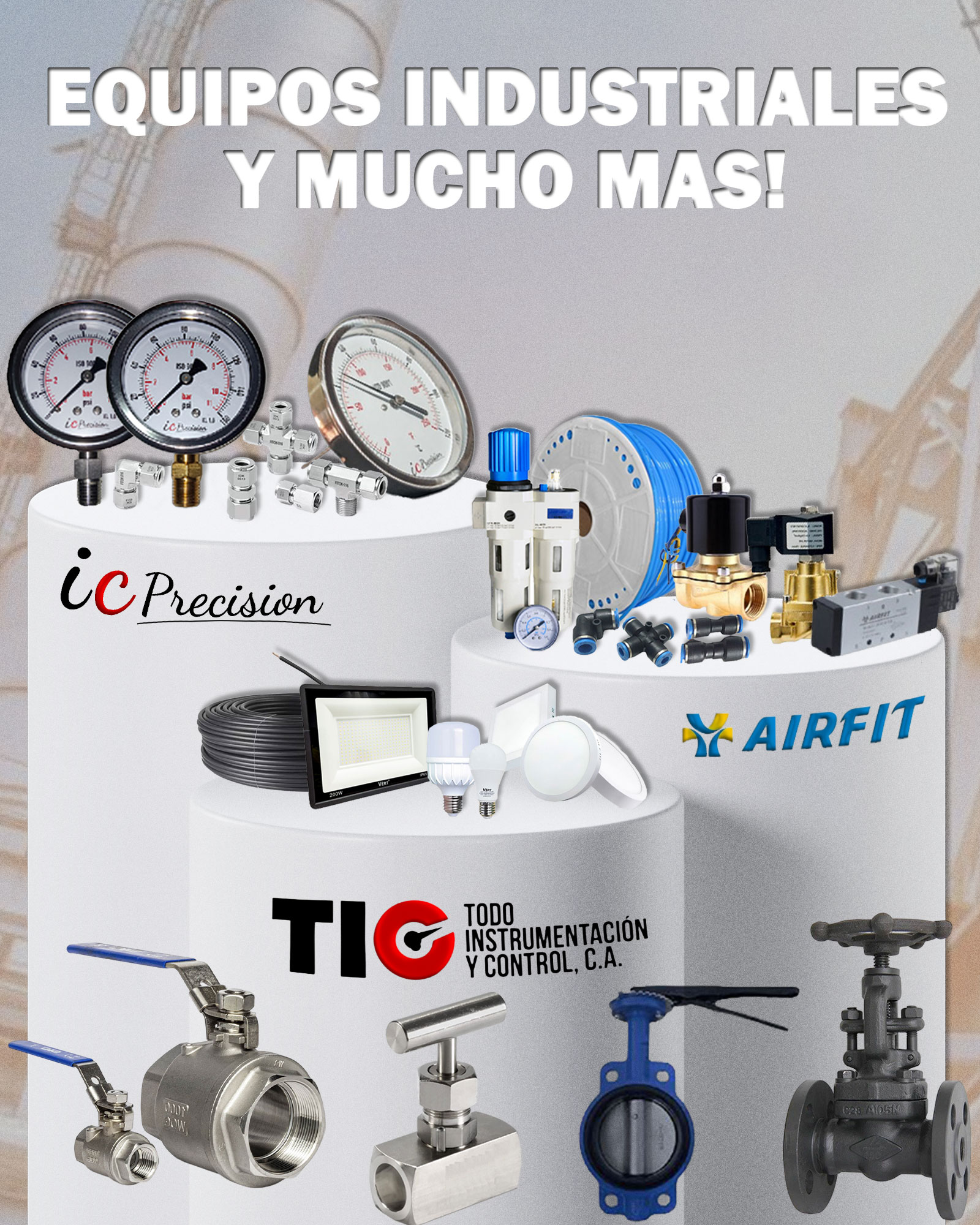 Planta industrial con tuberías, válvulas e instrumentación